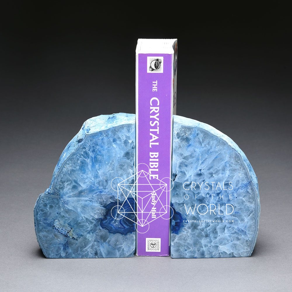 Agate-Book ends-Blue
