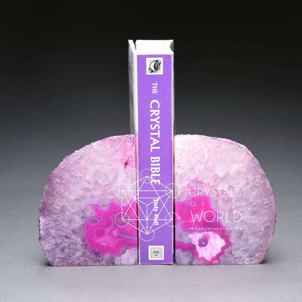 Agate-Book ends-Pink