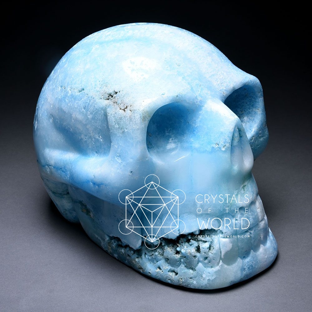 Blue Aragonite-Skulls
