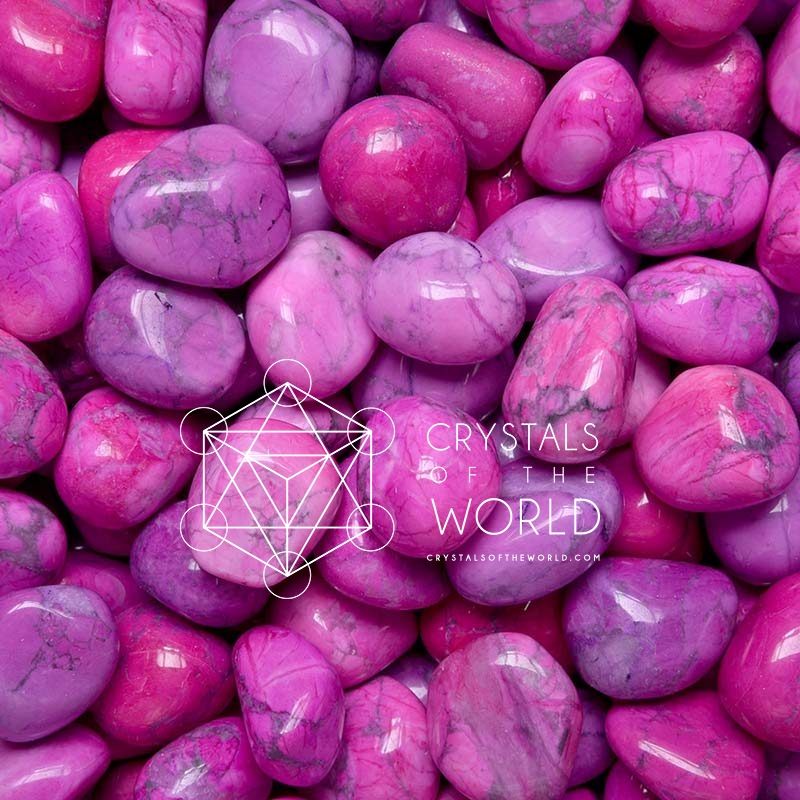 20 – 25 mm CrystalAge Pink howlite Tumble Stone 