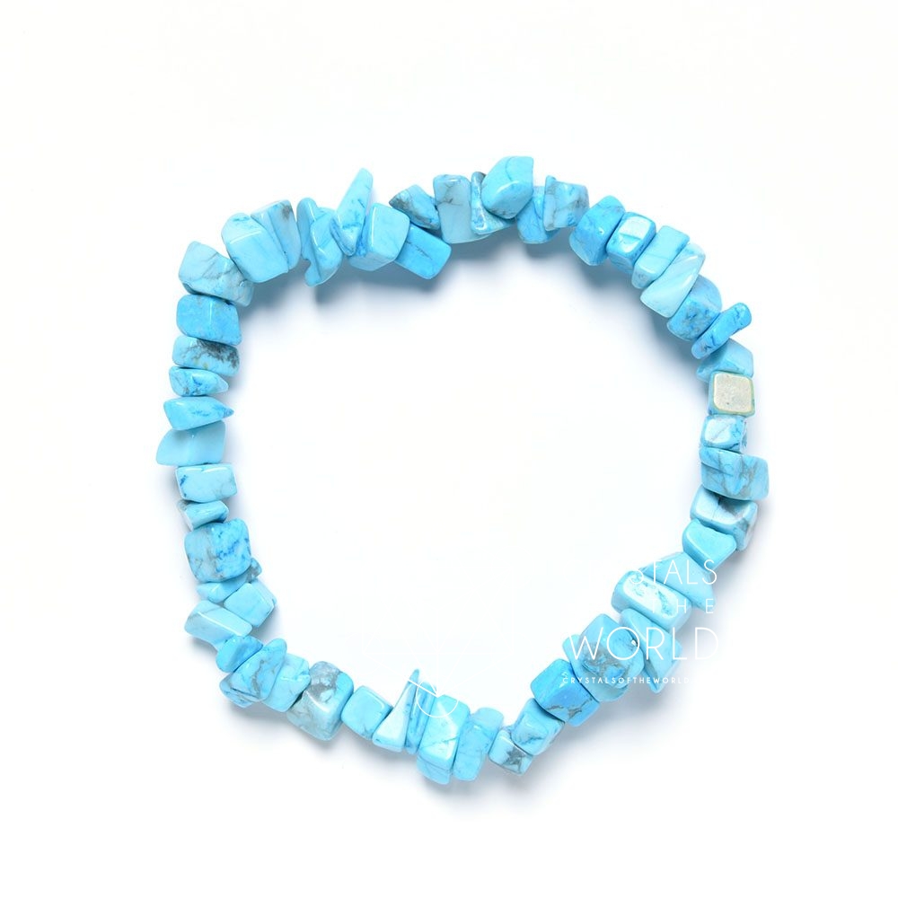 Light Blue Howlite-Chip Bracelet