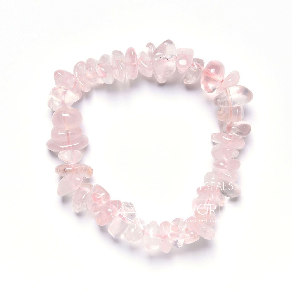 Rose Quartz-Chip Bracelet