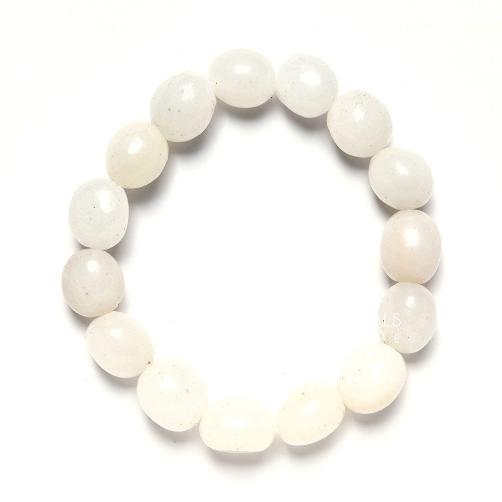 White Jade-Nugget Bracelet